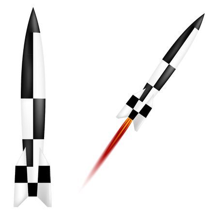 German V-2 rocketのイラスト素材