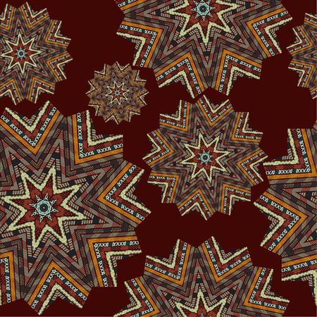 Abstract seamless pattern with rosettes. Vector illustrationのイラスト素材