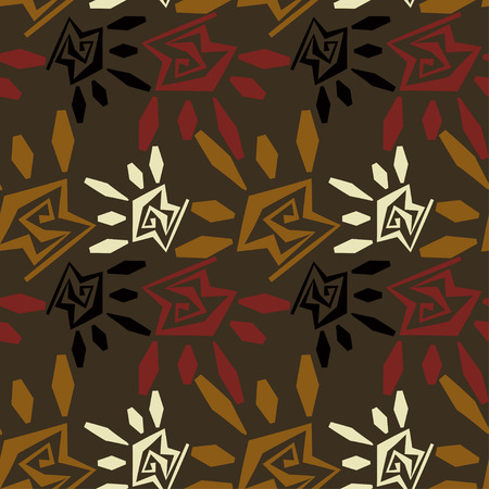 Abstract seamless texture in tribal styleのイラスト素材