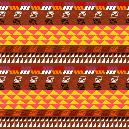 Seamless pattern with Aztec drawingのイラスト素材