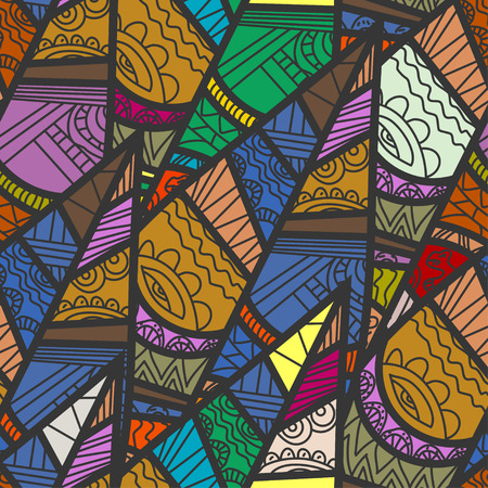 Seamless pattern with abstract feathersのイラスト素材