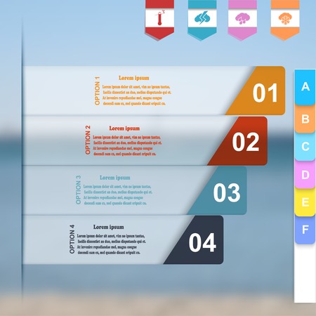 Infographic set with symbols of meteorology in a landscape                       のイラスト素材