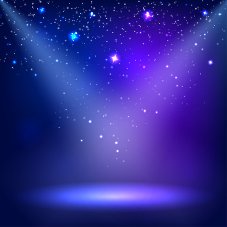 Blue a scenic with spotlight background. Vector illustrationsのイラスト素材