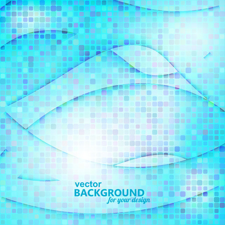 Abstract blue background with geometric elements and the effect it waves.のイラスト素材