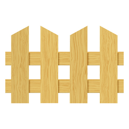 Wooden fence isolated on white background. のイラスト素材
