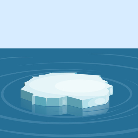 Floe in the sea. Winter.のイラスト素材