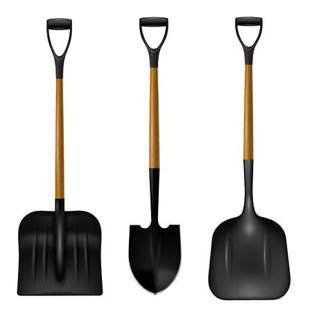 Set of spades on a white background. Vector illustration.のイラスト素材