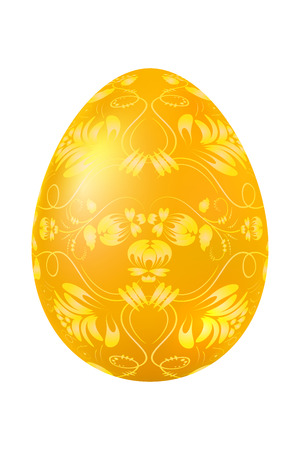 Easter egg with elements of traditional Russian pattern. Design element. のイラスト素材