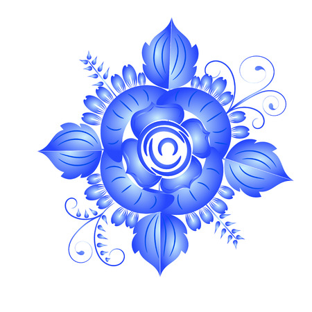 Isolated on white background element floral ornament style Hegel. のイラスト素材