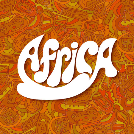 Seamless red with ornament tribal style. Africa. Vector illustration.のイラスト素材