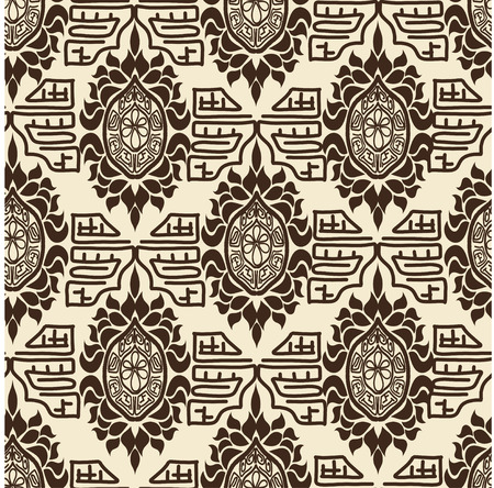 Tribal retro pattern. Basis for fabrics and wallpapers. Vector illustration.のイラスト素材