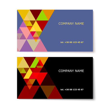 Two business card on a white background. Vector illustrationのイラスト素材
