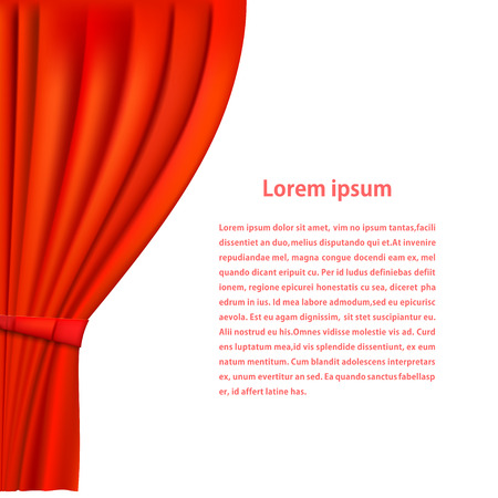 Banner with red theater curtain. Banner for your cultural event. Vector illustration.のイラスト素材
