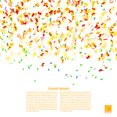 Vector background with confetti. Sample for your festive design.のイラスト素材