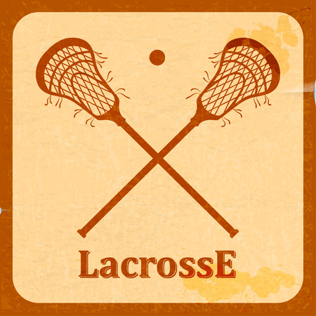 Retro background lacrosse. Vintage. Vector illustrationのイラスト素材