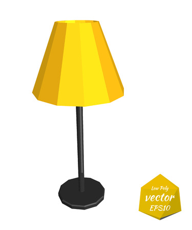 Yellow desk lamp on a white background. Vector illustrationのイラスト素材