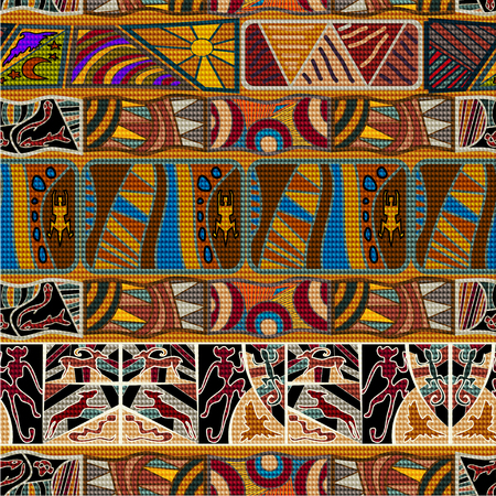 African ethnic seamless pattern. Vector illustrationのイラスト素材