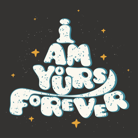 Vintage romantic lettering on a white background. Vector illustrationのイラスト素材