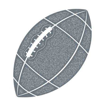 Rugby ball. Monochrome ball picture rugby texture. Vintage style. Stock vector illustrationのイラスト素材