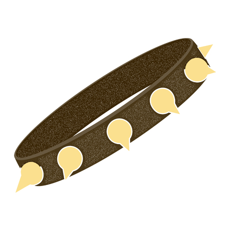 Dog collar. The color image is an abstract dog collar with grunge texture on white background. Stock vector illustratorのイラスト素材