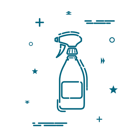 Abstract black line icon of a dessert on a white background. Linear trend style. Vector illustrationのイラスト素材