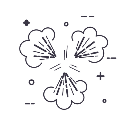 Vector illustration abstract speed motion black linesのイラスト素材