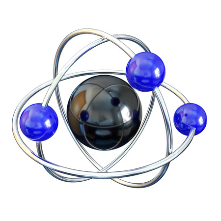 Abstract chemistry background with molecules. 3d illustration of chemical elementsの写真素材