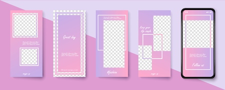 Set of modern templates for the phone. Vector illustrationのイラスト素材