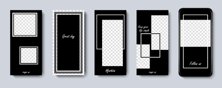 Set of modern templates for the phone. Vector illustrationのイラスト素材