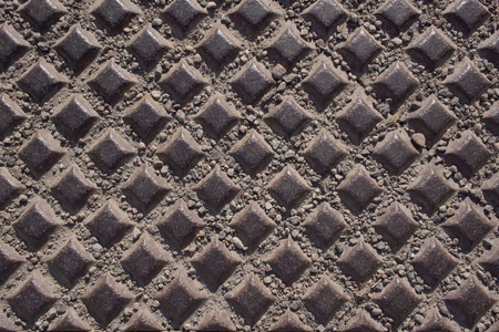 High angle view of patterned metallic texture