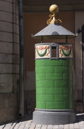 Urban urinal in old town Stockholm, Swedenの写真素材