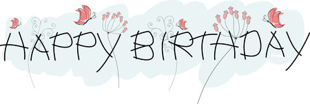 happy birthday greeting cardの写真素材