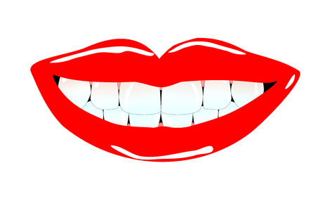 beautiful mouth with vital tothの写真素材