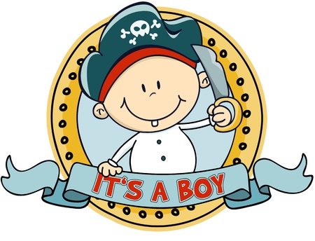 Cute little pirate boyのイラスト素材