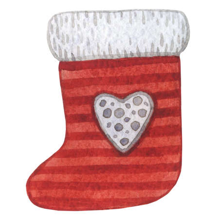 Watercolor Christmas object with toysの写真素材