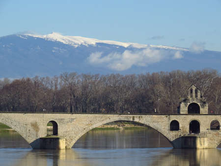 Avignon, Pont Saint Benezet - Bridge, Franceのeditorial素材