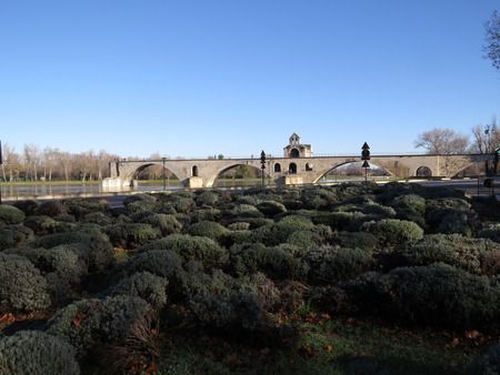 Avignon, Pont Saint Benezet - Bridge, Franceのeditorial素材
