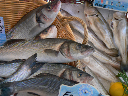 Sale of fish at the market