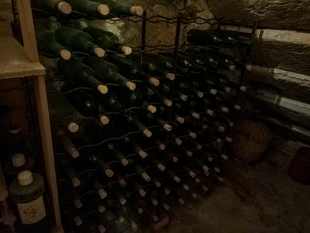 Personal wine cellar in basement