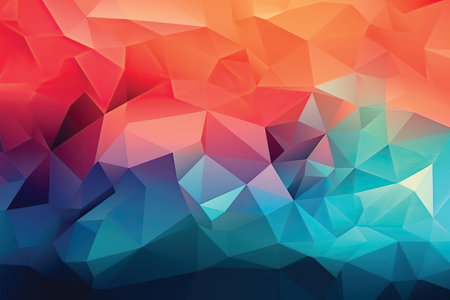 Abstract polygonal background. Triangular origami style with gradientの素材