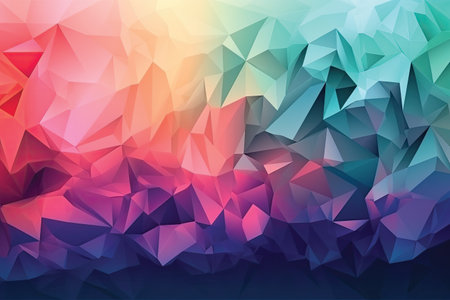 Abstract polygonal background. Triangular origami style with gradient.の素材