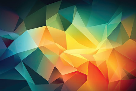 Abstract polygonal background. Triangular origami style with gradientの素材
