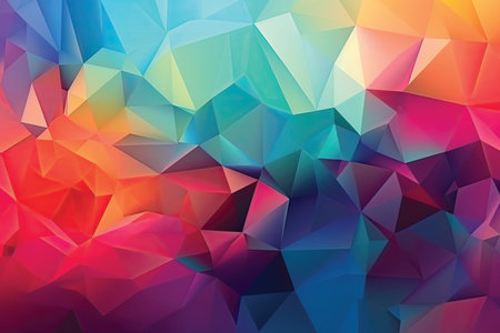 Abstract polygonal background. Colorful geometric background. Vector illustration.の素材