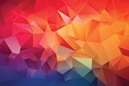 Abstract polygonal background. Geometric origami style with gradientの素材