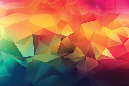 Abstract multicolor polygonal background. Triangular design for your business.の素材