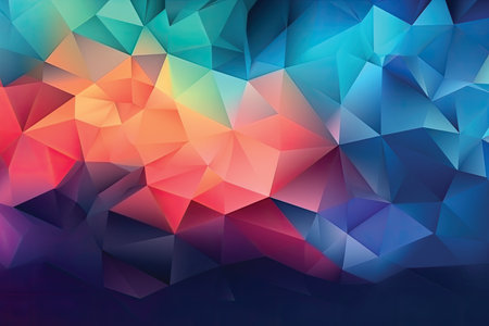 Colorful abstract polygonal background. Polygonal vector illustrationの素材