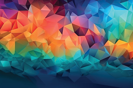 Polygonal background. Abstract multicolored background. Illustrationの素材