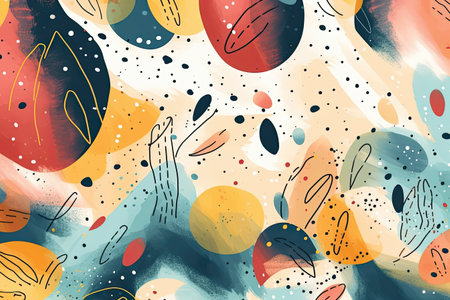 Seamless pattern with hand drawn watercolor spots. Vector illustration.の素材