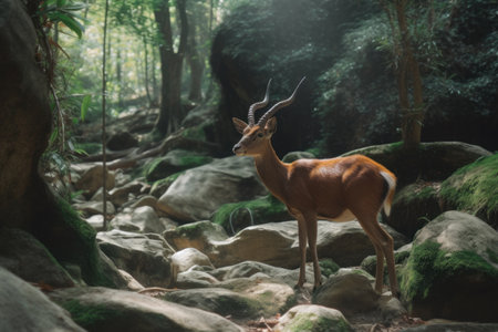 Impala antelope in the forest at Phuket, Thailandの素材