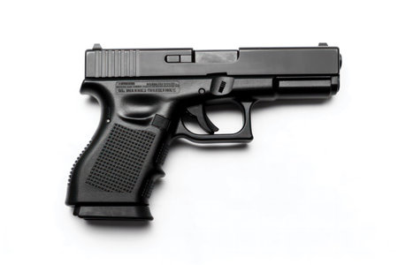 Pistol isolated on a white background. Close-up.の素材